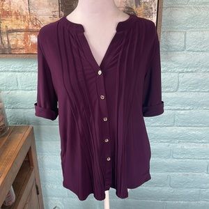 Beautiful purple 3/4 sleeve dress top